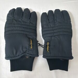 SNO RIDER Snowmobile Gloves THINSULATED Thermal Sz Men XL Black Winter Glove Fit